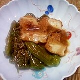 しょう油麹でシシトウと厚揚げの煮物